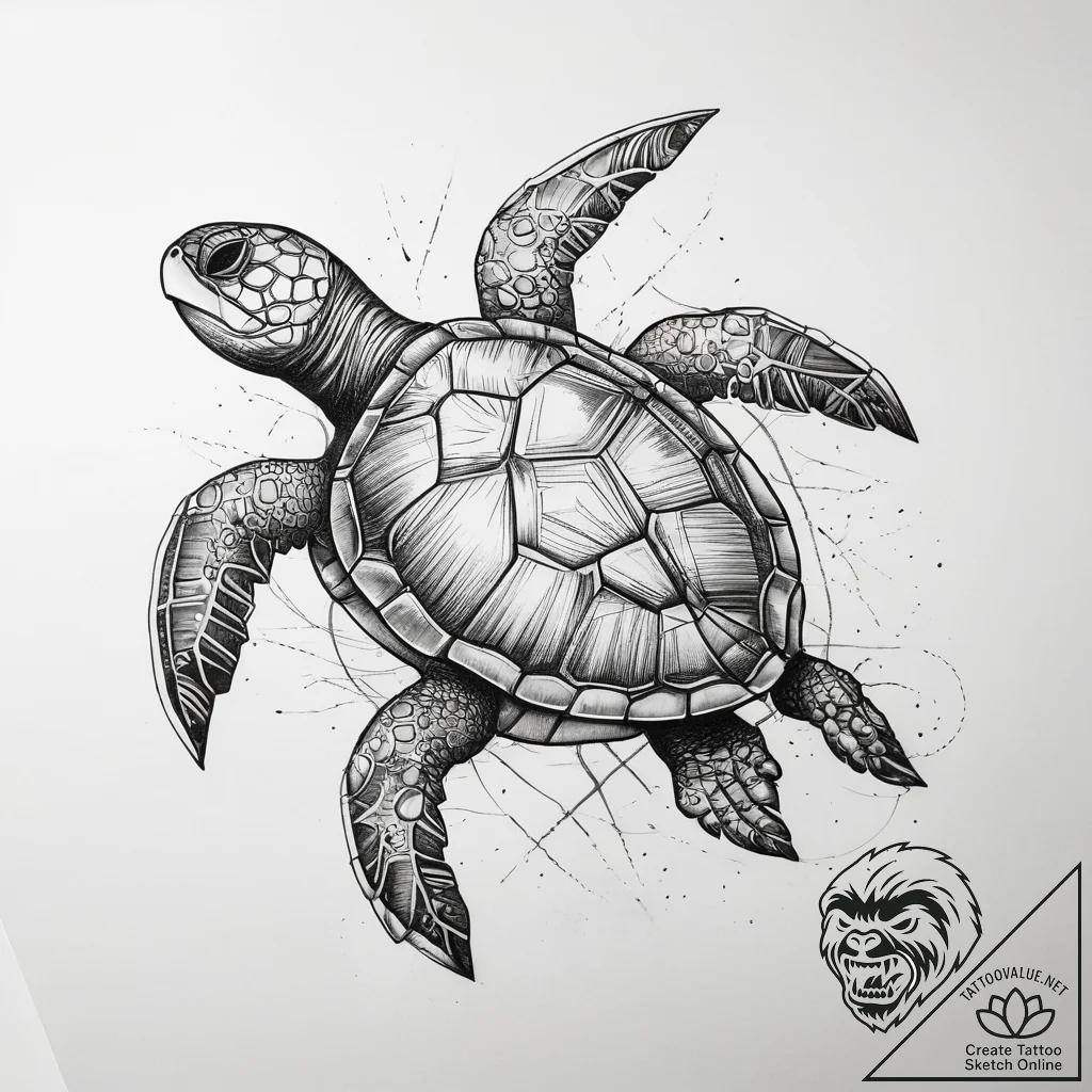 Tattoo sketch черепаха, tattoo drawing outlin... - tattoo sketch (№1757598882_0, 11.09.2025 13:54) — tattoovalue.net