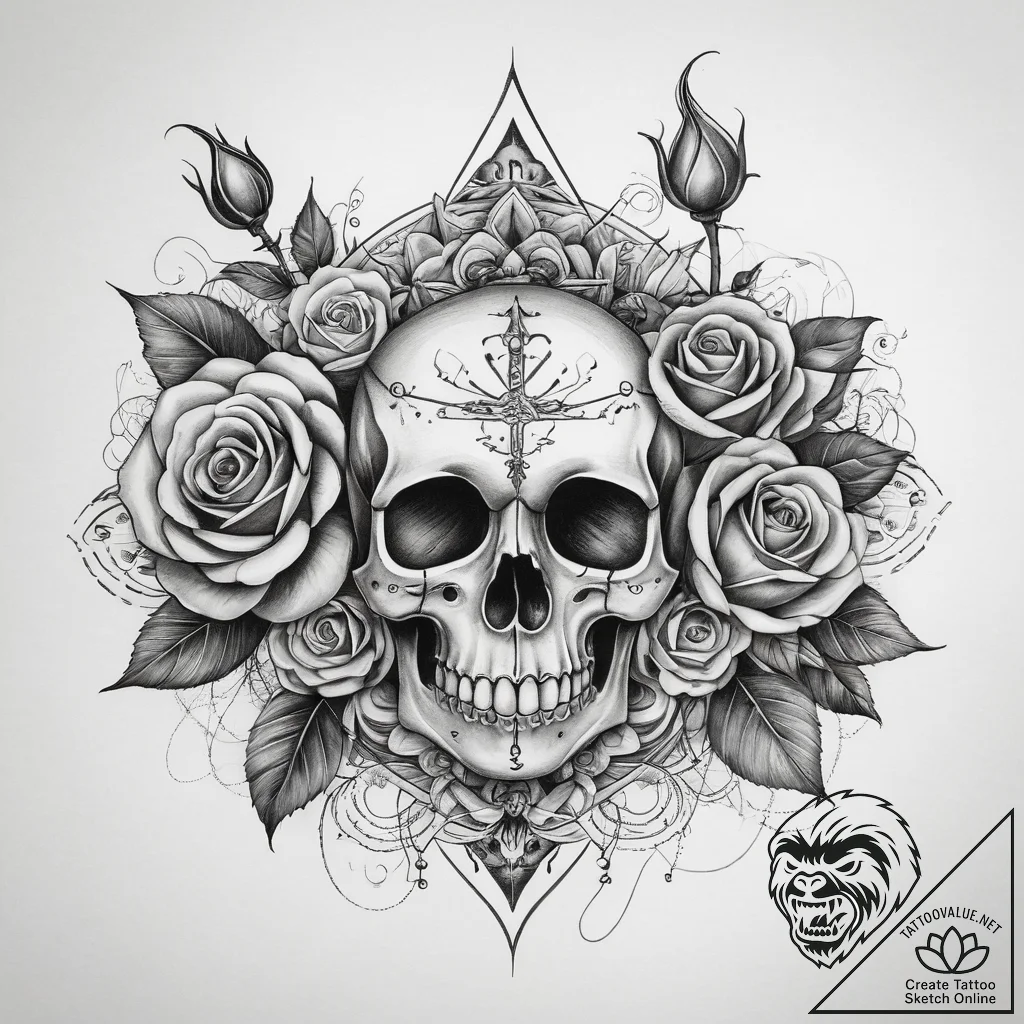Tattoo sketch spiritual representation, artis... - tattoo sketch (№1757599661_0, 11.09.2025 14:07) — tattoovalue.net