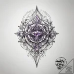 Tattoo sketch amethyst, ink illustration for… – tattoo sketch (№1757599856_0, 11.09.2025 14:10) — tattoovalue.net