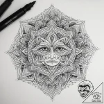 Tattoo sketch узор в виде лица, ink illustrat… – tattoo sketch (№1757600051_0, 11.09.2025 14:14) — tattoovalue.net