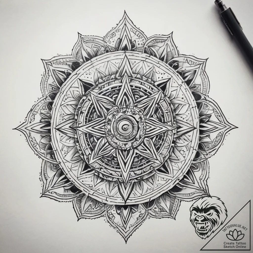 Tattoo sketch cosmic being, tattoo sketch des... - tattoo sketch (№1757601808_0, 11.09.2025 14:43) — tattoovalue.net