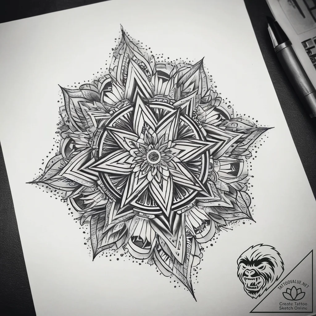 Tattoo sketch blessed portrayal, tattoo flash... - tattoo sketch (№1757602196_0, 11.09.2025 14:49) — tattoovalue.net