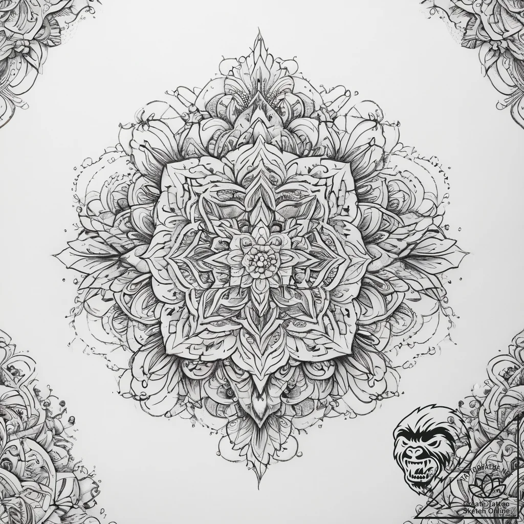 Tattoo sketch fabric with a pattern - tattoo sketch (№1757603760_0, 11.09.2025 15:16) — tattoovalue.net