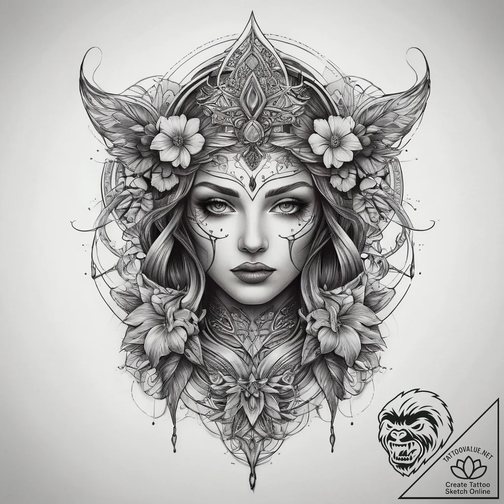Tattoo sketch needle, tattoo line art, rough... - tattoo sketch (№1757603954_0, 11.09.2025 15:19) — tattoovalue.net