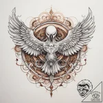 Tattoo sketch holy ghost, concept art for tat… – tattoo sketch (№1757606683_0, 11.09.2025 16:04) — tattoovalue.net