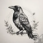 Tattoo sketch puns a crow that says “i’m a cr… – tattoo sketch (№1757609016_0, 11.09.2025 16:43) — tattoovalue.net