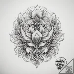 Tattoo sketch a symbolic plant, tattoo flash… – tattoo sketch (№1757611531_0, 11.09.2025 17:25) — tattoovalue.net
