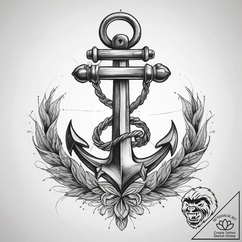 Tattoo sketch anchor, tattoo drawing outline,... - tattoo sketch (№1757612697_0, 11.09.2025 17:44) — tattoovalue.net