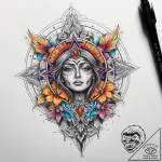 Tattoo sketch holy cosmos, artistic tattoo sk… – tattoo sketch (№1757613087_0, 11.09.2025 17:51) — tattoovalue.net