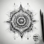 Tattoo sketch cosmic lore, ink illustration f… – tattoo sketch (№1757614441_0, 11.09.2025 18:14) — tattoovalue.net
