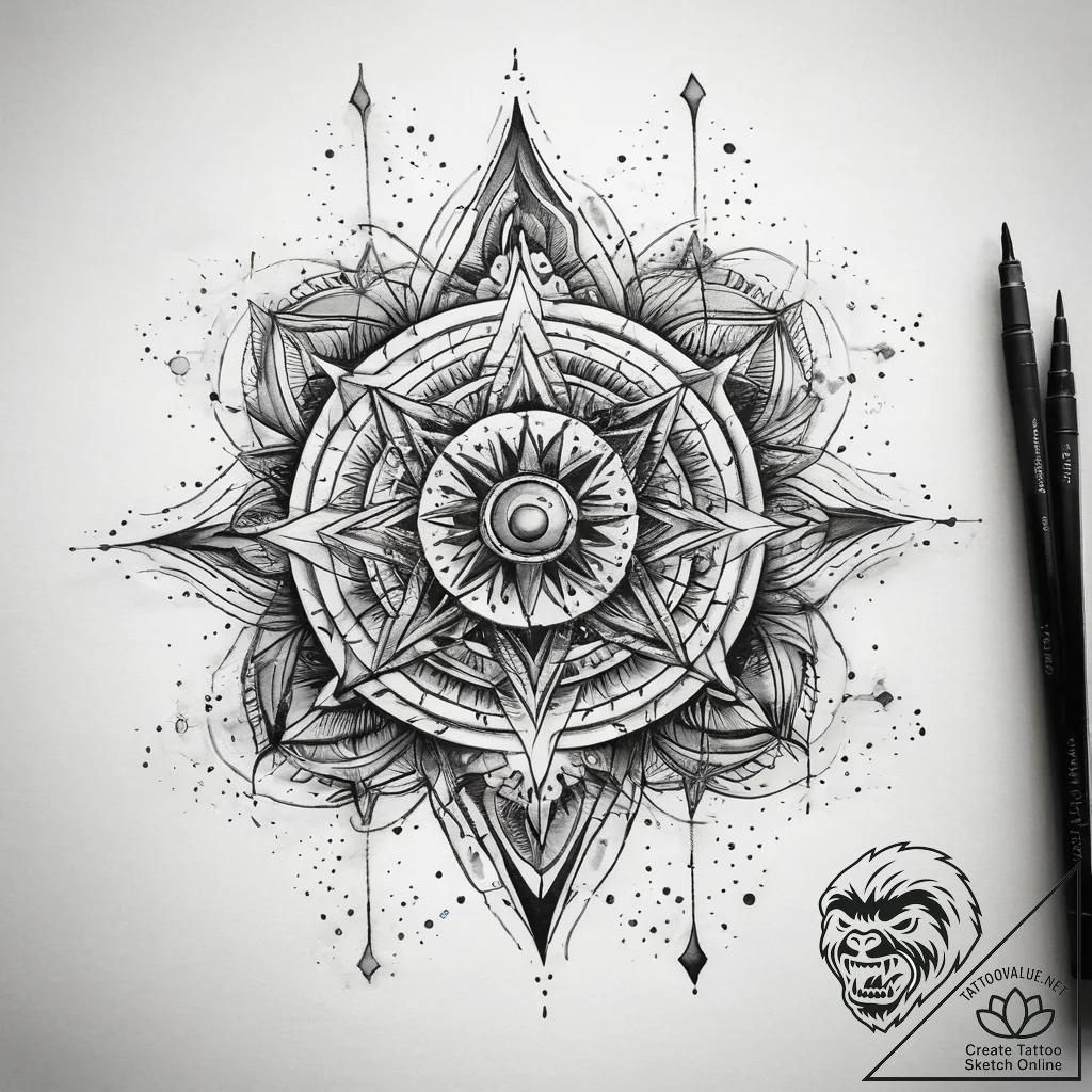 Tattoo sketch cosmic lore, ink illustration f... - tattoo sketch (№1757614441_0, 11.09.2025 18:14) — tattoovalue.net