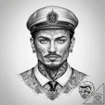 Tattoo sketch manager a person with a suit, t… – tattoo sketch (№1757616570_0, 11.09.2025 18:49) — tattoovalue.net