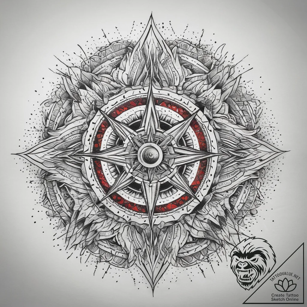 Tattoo sketch cosmic source, artistic tattoo... - tattoo sketch (№1757619478_0, 11.09.2025 19:37) — tattoovalue.net