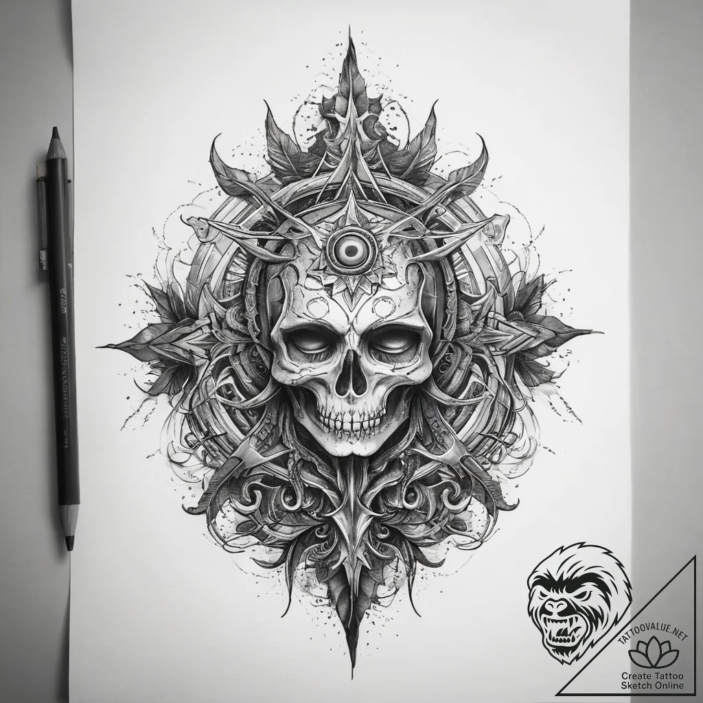 Tattoo sketch cosmic root, artistic tattoo sk... - tattoo sketch (№1757620058_0, 11.09.2025 19:47) — tattoovalue.net