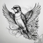 Tattoo sketch barn swallow, tattoo sketch des… – tattoo sketch (№1757620833_0, 11.09.2025 20:00) — tattoovalue.net