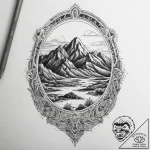 Tattoo sketch desert, tattoo sketch design, r… – tattoo sketch (№1757621220_0, 11.09.2025 20:07) — tattoovalue.net