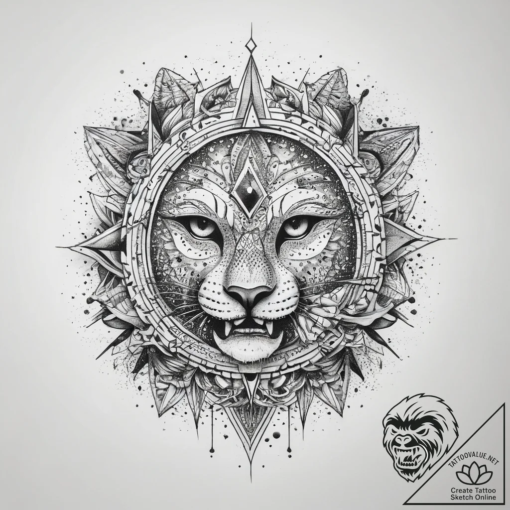 Tattoo sketch cosmic representation, tattoo l... - tattoo sketch (№1757621413_0, 11.09.2025 20:10) — tattoovalue.net