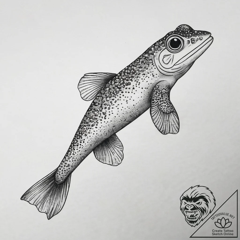 Tattoo sketch mudskipper, tattoo flash sheet... - tattoo sketch (№1757621994_0, 11.09.2025 20:19) — tattoovalue.net