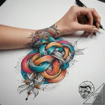 Tattoo sketch hands with a knot, artistic tat… – tattoo sketch (№1757623545_0, 11.09.2025 20:45) — tattoovalue.net