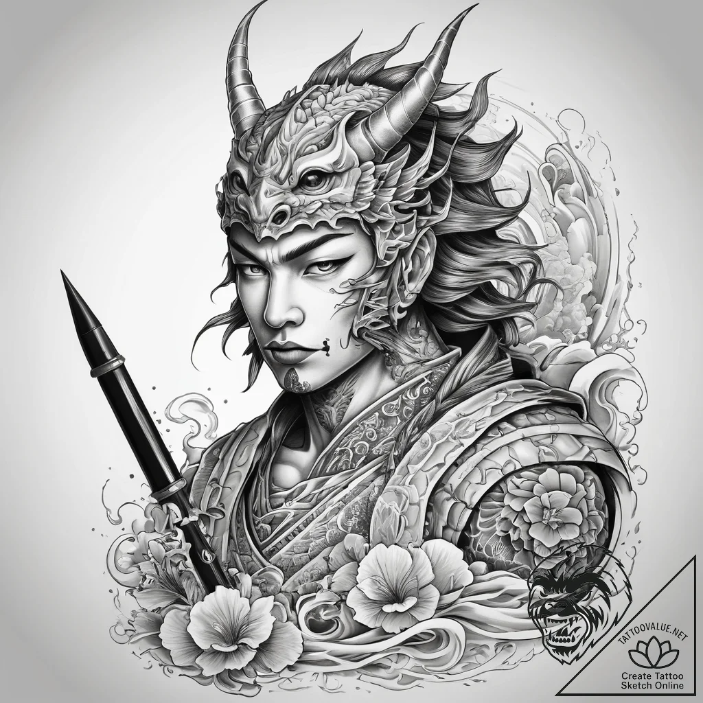 Tattoo sketch soldier with a pen, ink illustr... - tattoo sketch (№1757624511_0, 11.09.2025 21:01) — tattoovalue.net