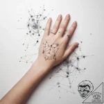 Tattoo sketch hands with a constellation – tattoo sketch (№1757624899_0, 11.09.2025 21:08) — tattoovalue.net