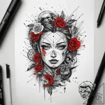 Tattoo sketch lie, tattoo line art, trash pol… – tattoo sketch (№1757626655_0, 11.09.2025 21:37) — tattoovalue.net