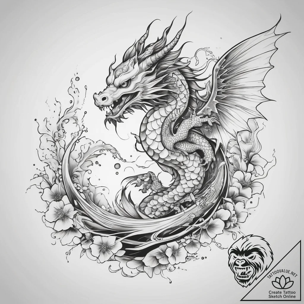 Tattoo sketch fairy flying, ink illustration... - tattoo sketch (№1757627240_0, 11.09.2025 21:47) — tattoovalue.net