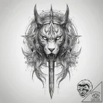 Tattoo sketch saber – tattoo sketch (№1757629573_0, 11.09.2025 22:26) — tattoovalue.net