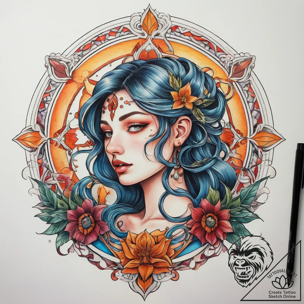 Tattoo sketch celestial tattoo, tattoo drawin... - tattoo sketch (№1757632105_0, 11.09.2025 23:08) — tattoovalue.net