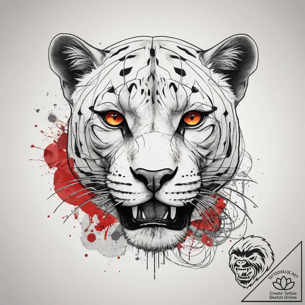 Tattoo sketch panther in ambush, tattoo drawi... - tattoo sketch (№1757632495_0, 11.09.2025 23:14) — tattoovalue.net