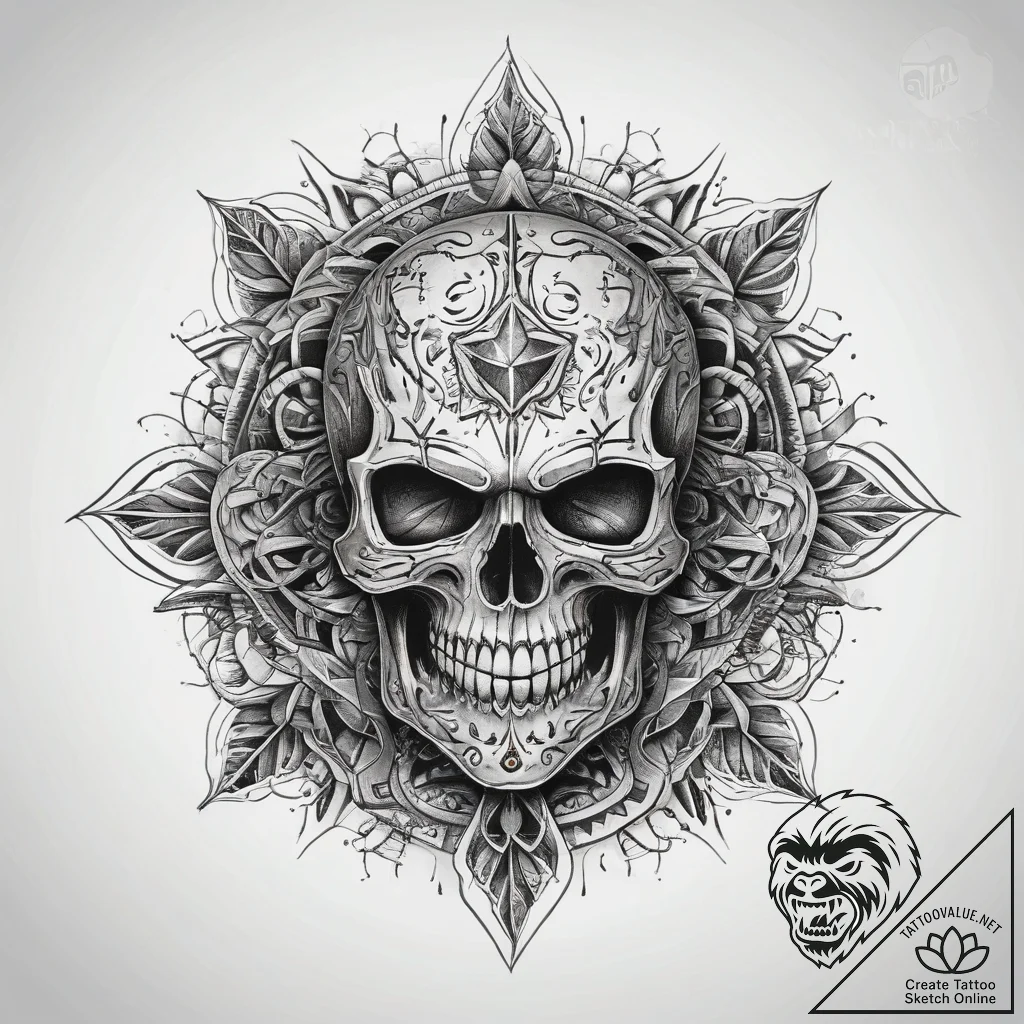 Tattoo sketch nightmare, tattoo line art, ske... - tattoo sketch (№1757633079_0, 11.09.2025 23:24) — tattoovalue.net