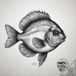 Tattoo sketch puns a bluegill that says “i’m… – tattoo sketch (№1757633473_0, 11.09.2025 23:31) — tattoovalue.net