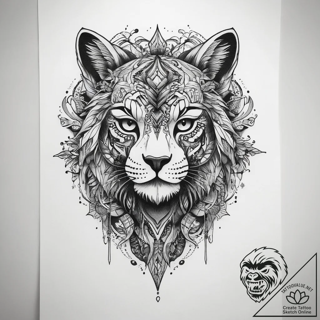 Tattoo sketch vibe, ink illustration for tatt... - tattoo sketch (№1757633668_0, 11.09.2025 23:34) — tattoovalue.net