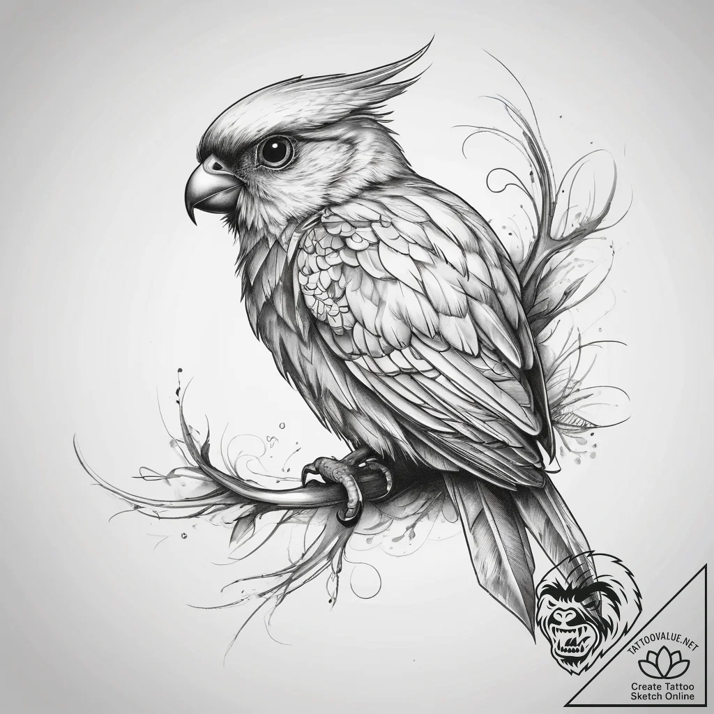 Tattoo sketch perch, tattoo drawing outline,... - tattoo sketch (№1757634252_0, 11.09.2025 23:44) — tattoovalue.net