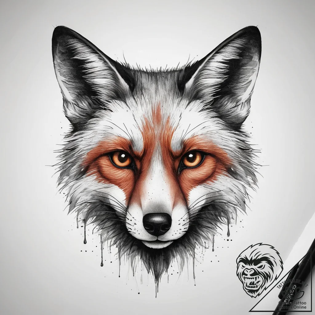 Tattoo sketch puns a fox that says "i'm a fox... - tattoo sketch (№1757635810_0, 12.09.2025 00:10) — tattoovalue.net