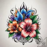 Tattoo sketch bellflower, concept art for tat… – tattoo sketch (№1757636586_0, 12.09.2025 00:23) — tattoovalue.net