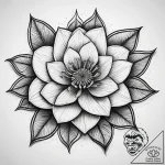 Tattoo sketch papercraft a paper flower, tatt… – tattoo sketch (№1757638327_0, 12.09.2025 00:52) — tattoovalue.net