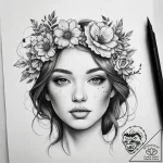 Tattoo sketch flower crown tattoo, concept ar… – tattoo sketch (№1757638716_0, 12.09.2025 00:58) — tattoovalue.net