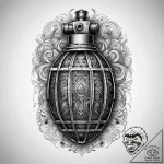 Tattoo sketch grenade pin, tattoo drawing out… – tattoo sketch (№1757639496_0, 12.09.2025 01:11) — tattoovalue.net