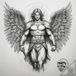 Tattoo sketch archangel michael, tattoo drawi… – tattoo sketch (№1757639885_0, 12.09.2025 01:18) — tattoovalue.net
