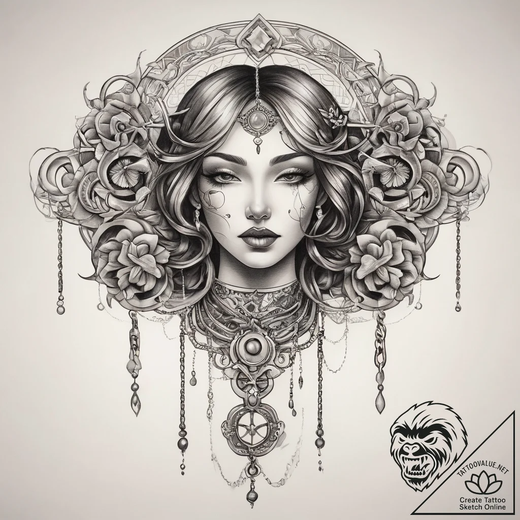 Tattoo sketch chain, concept art for tattoo,... - tattoo sketch (№1757640470_0, 12.09.2025 01:27) — tattoovalue.net