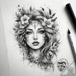Tattoo sketch divine narrative, artistic tatt… – tattoo sketch (№1757640667_0, 12.09.2025 01:31) — tattoovalue.net