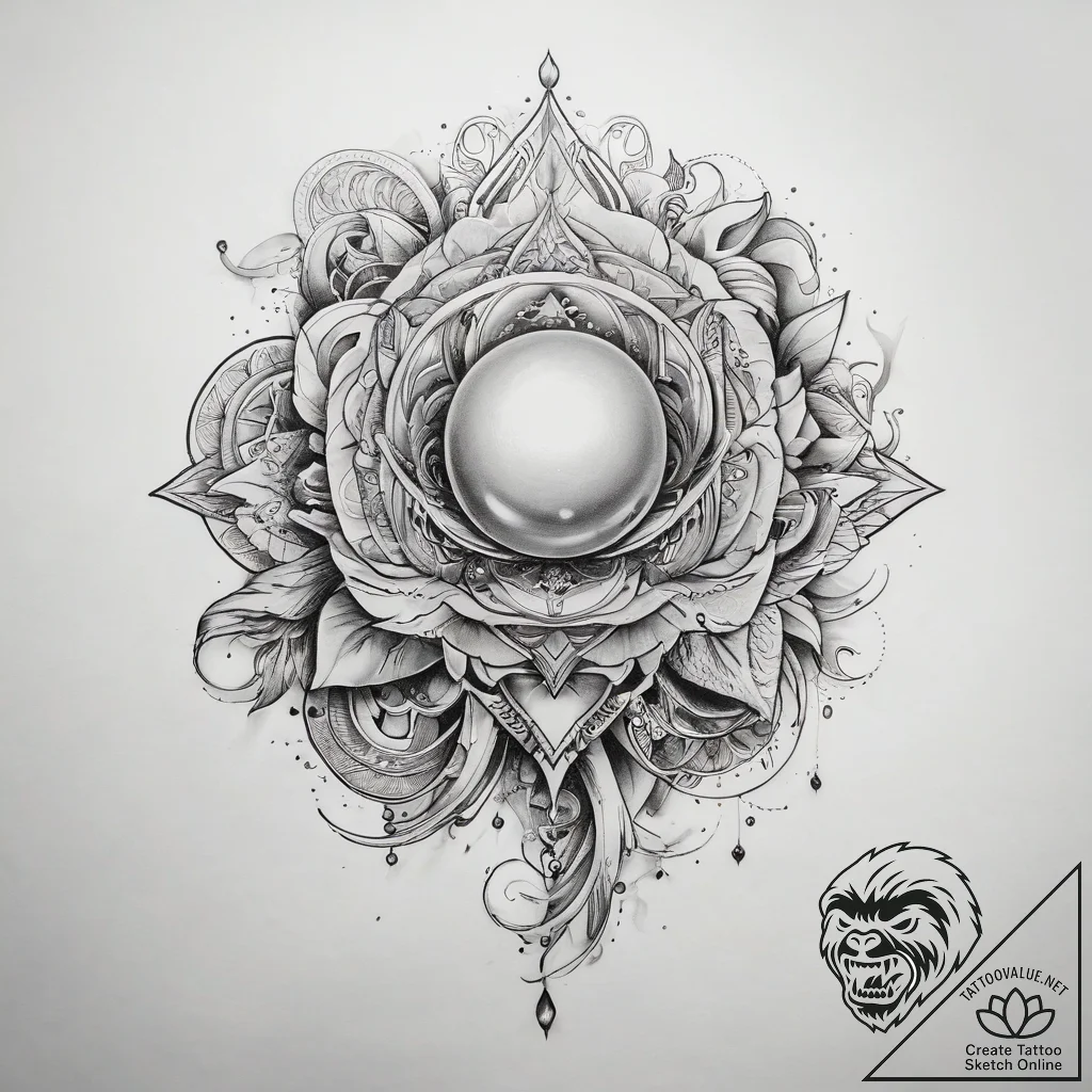 Tattoo sketch pearl tattoo - tattoo sketch (№1757641057_0, 12.09.2025 01:37) — tattoovalue.net