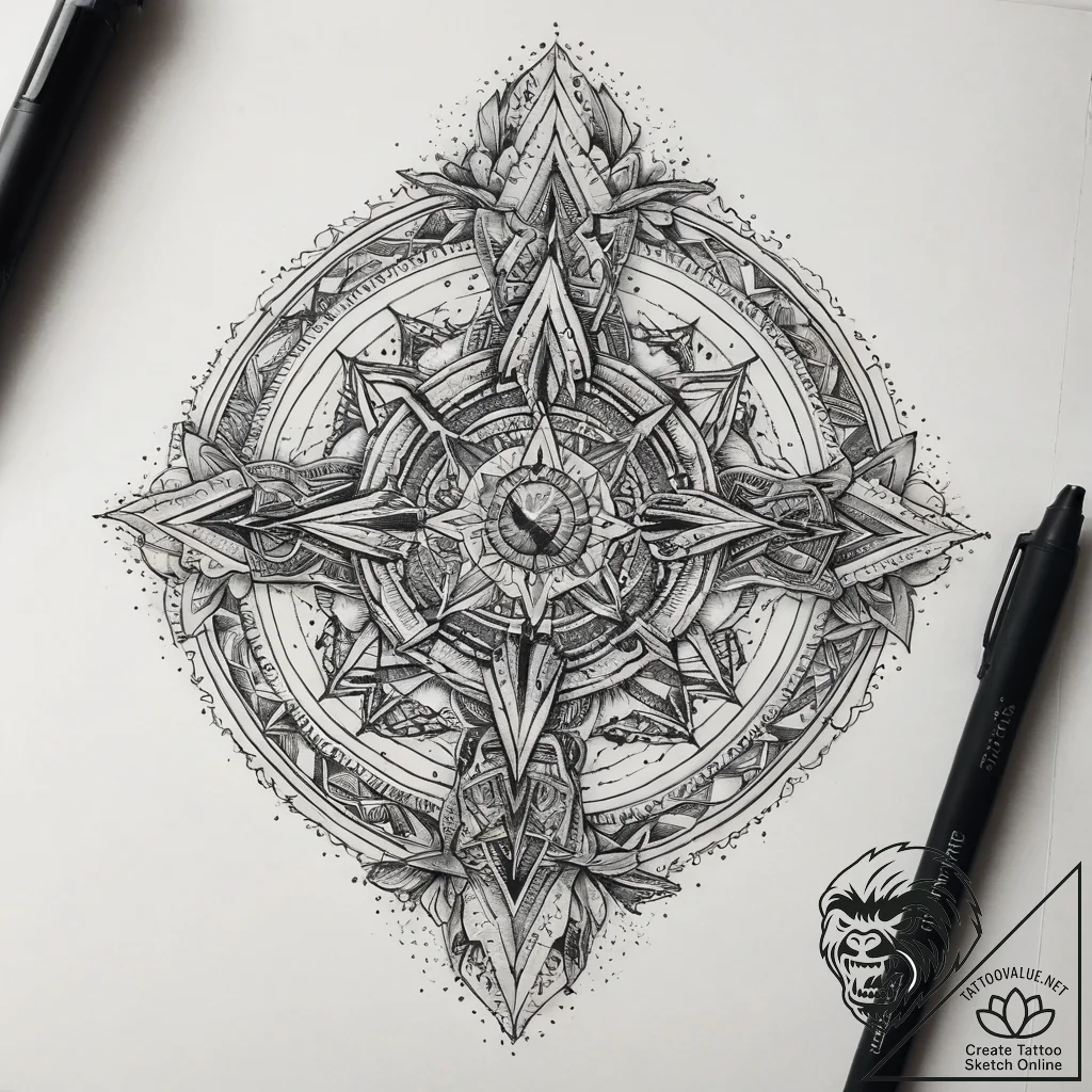 Tattoo sketch cosmic being, tattoo flash shee... - tattoo sketch (№1757641251_0, 12.09.2025 01:40) — tattoovalue.net