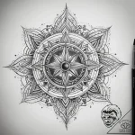 Tattoo sketch cosmic essence – tattoo sketch (№1757641642_0, 12.09.2025 01:47) — tattoovalue.net