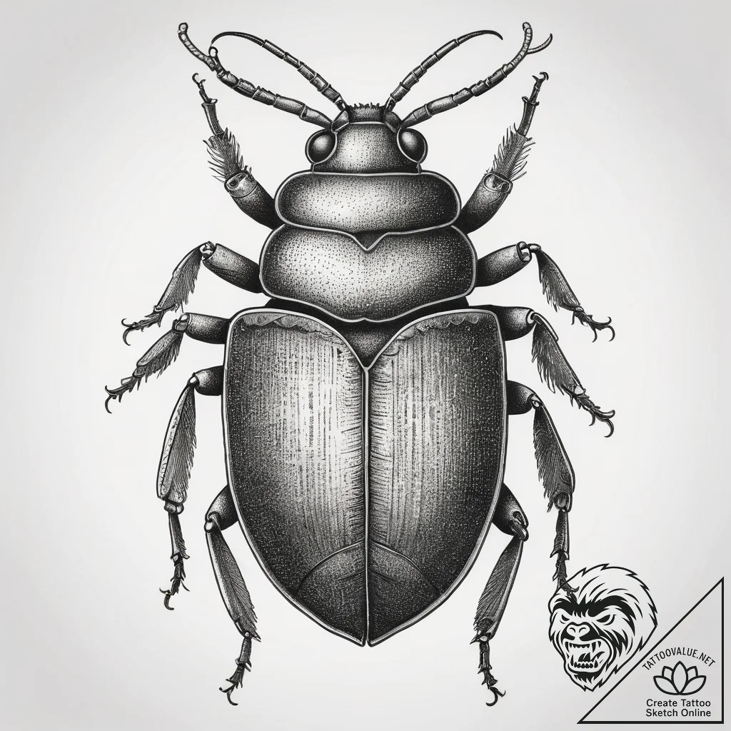 Tattoo sketch bed bug, tattoo drawing outline... - tattoo sketch (№1757643391_0, 12.09.2025 02:16) — tattoovalue.net