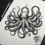 Tattoo sketch осьминог, tattoo flash sheet de… – tattoo sketch (№1757643779_0, 12.09.2025 02:22) — tattoovalue.net