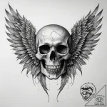 Tattoo sketch skull with wings, artistic tatt… – tattoo sketch (№1757644169_0, 12.09.2025 02:29) — tattoovalue.net