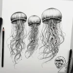 Tattoo sketch jellyfish tattoo, tattoo flash… – tattoo sketch (№1757644559_0, 12.09.2025 02:35) — tattoovalue.net