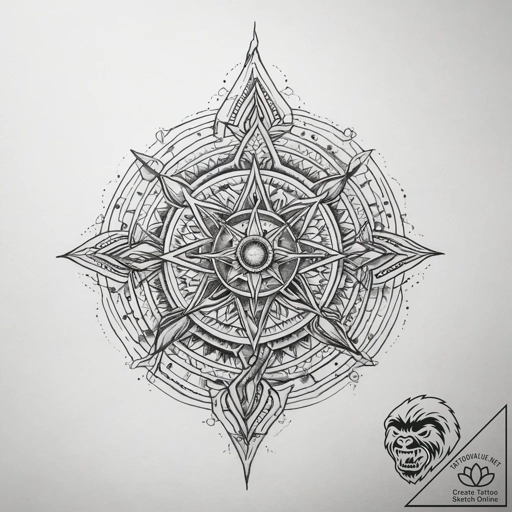 Tattoo sketch cosmic presence, ink illustrati... - tattoo sketch (№1757646707_0, 12.09.2025 03:11) — tattoovalue.net
